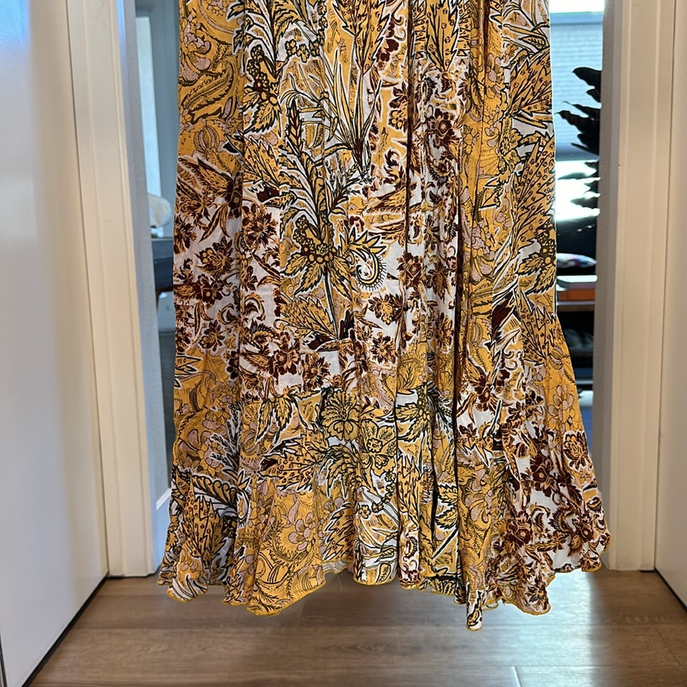 Free People Smocked Slip Dress Bohemian Maxi - Picture 6 of 7